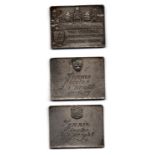 Tennis, The Canadian Intercollegiate Athletic Union “Sterling” silver plaques -3 engraved Tennis