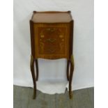 Mahogany and Kingswood three drawer side table with gilt metal fittings on cabriole legs