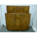 Art Deco walnut veneered drinks cabinet by George Serlin and Sons Limited