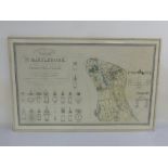 Early 19th century map of St Marylebone engraved by B.R. Davies 1834 printed by Edward Stanford