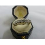 18ct white gold half eternity ring