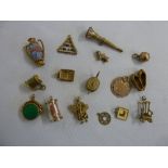 Quantity of 9ct gold charms, approx total weight 54.5g (16)