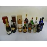 A quantity of alcohol to include Bollinger NV champagne, Old Bushmills Irish whisky, sherry, gin and