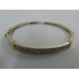 14ct white and yellow gold and diamond bracelet, approx total weight 10g