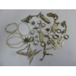 Quantity of silver jewellery to include rings, necklaces and bracelets
