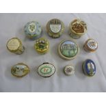 A quantity of Halcyon Days covered trinket boxes  (11)