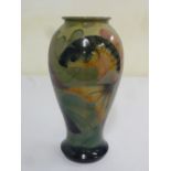 Moorcroft vase decorated with fish, marks to the base