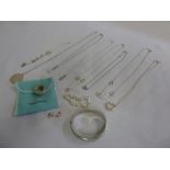 A quantity of silver jewellery to include Tiffany & Co.