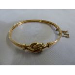 14ct gold knot link bracelet, approx 12.1g