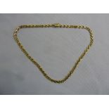 14ct gold chevron link necklace, approx 16.8g