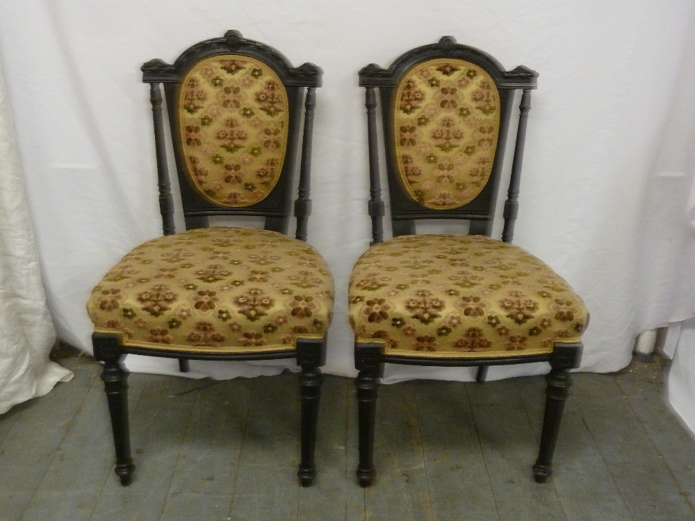 Pair of Victorian upholstered occasional chairs
