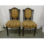 Pair of Victorian upholstered occasional chairs