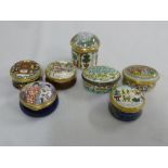 A quantity of trinket boxes to include Halcyon Days  (7)