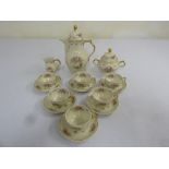 Rosenthal Sanssouci coffee set to include coffee pot, milk jug, sugar bowl and six cups and saucers