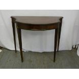 Edwardian shaped side table on four tapering rectangular legs  A/F