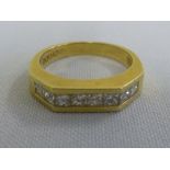 18ct yellow gold and diamond half eternity ring, approx total weight 5.4g