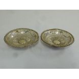 A pair of late Victorian silver pierced bonbon dishes by Goldsmiths Company Regent Street, London