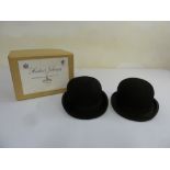 A Herbert Johnson of London bowler hat in original box and a bowler hat by Locke and company of