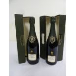 Bollinger Grande Annee 1990 vintage in original packaging, two 75cl bottles