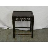 Chinese pierced hardwood side table