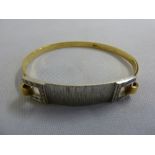 18ct gold and diamond bangle, approx total weight 16.9g