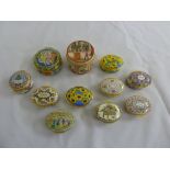 A quantity of Halcyon Days covered trinket boxes  (11)