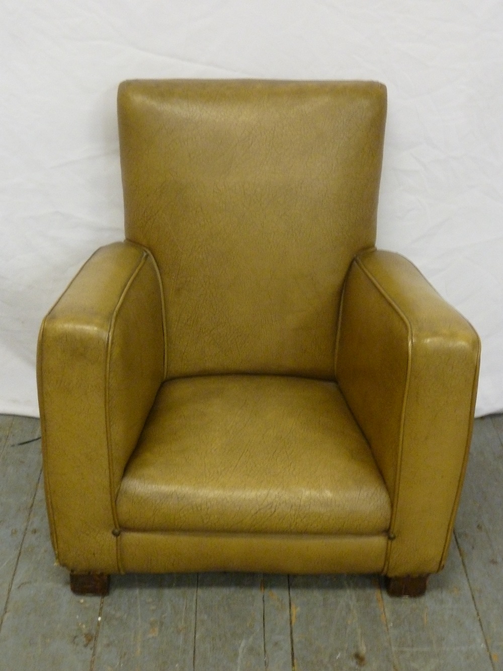 Mid 20th century leather childs armchair
