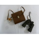 A pair of Panora Dux Grossfield German binoculars in fitted leather case