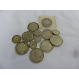 A quantity of pre 1947 silver coins