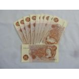 A quantity of unused Ten Shilling notes, approx 48