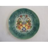 Moorcroft plate dated 1991 for Spitalfields Temple Mills, marks to base