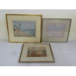 Three watercolours by William Mason, 23 x 31.5cm, 21 x 26cm, 17 x 23cm