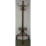 Bentwood coat stand of customary form