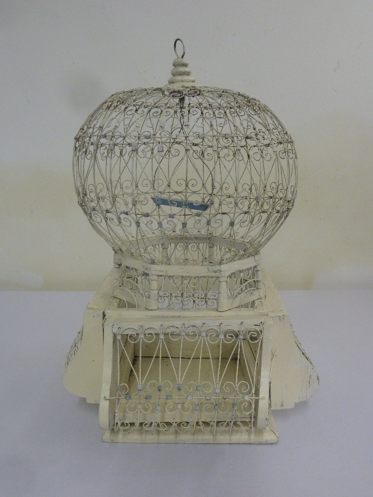 Victorian style wirework bird cage