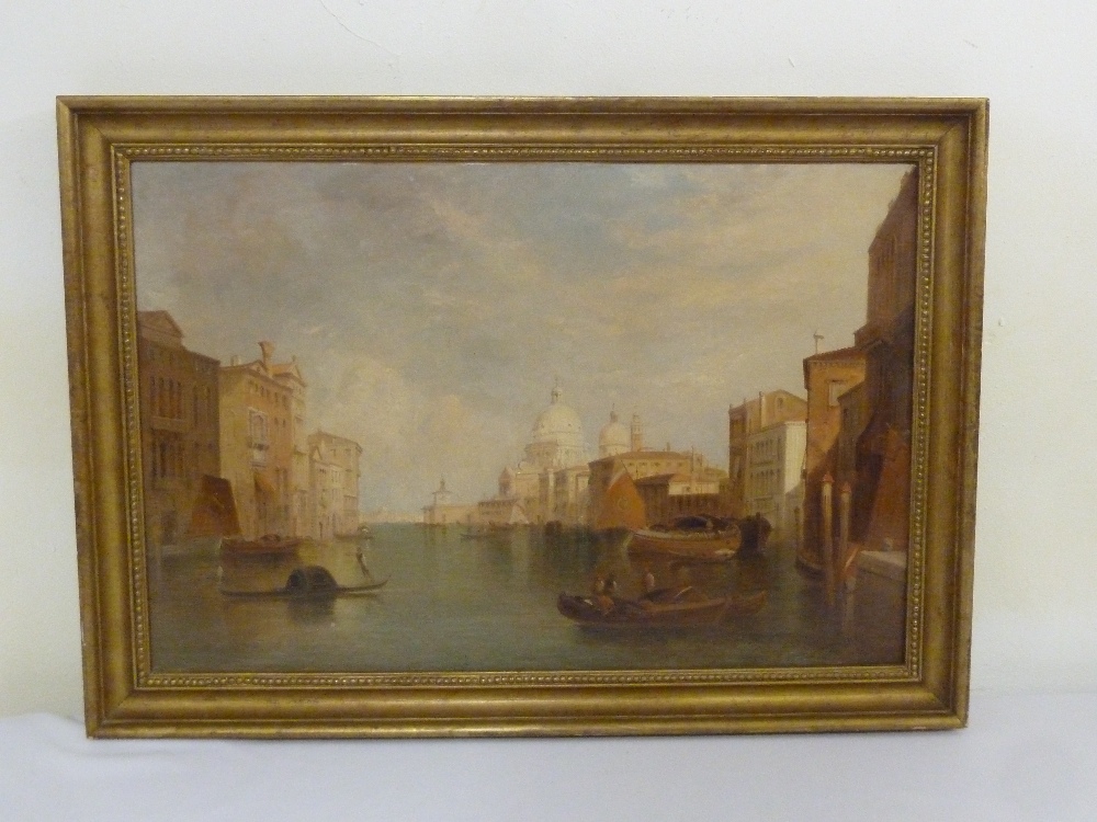 Alfred Pollentine oil on canvas of the Grand Canal Venice, signed bottom right, 39.5 x 59.5cm