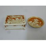 Rosenthal rectangular dish and cover and a matching coaster