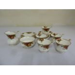 Royal Albert Old Country Roses teaset to include milk jug, sugar bowl, six plates, six saucers, five