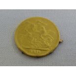 1876 gold sovereign approx 7.8g