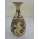 Chinese 19th century cizhou crackleur baluster vase A/F