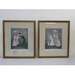 Helen Bradley, a pair of framed and glazed limited edition signed prints, 32 x 25.5cm