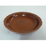Chinese red ground glazed bowl, six character marks to base
