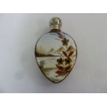 Japanese hand painted scent bottle with image of Mount Fuji