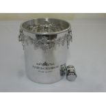 Moet and Chandon aluminium ice bucket and champagne stopper
