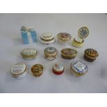 A quantity of covered boxes to include Tiffany, Asprey, Halcyon Days, Crummles (12)
