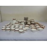 Aynsley Durham 1646 dinner service to include plates, bowls, meat plates, coffee pot, teapot, cups