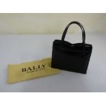 Bally 1950s black leather ladies handbag