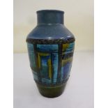 A 1970s West German polychromatic ceramic vase, marks to the base