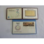 Americas Cup Winner gold stamp 1987 and a silver proof coin for the Bicentennial of the USA