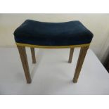 An Elizabeth II upholstered Coronation stool, with original stamp to the frame