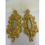 Two Italian gilt wood wall mirrors in the Rococo style